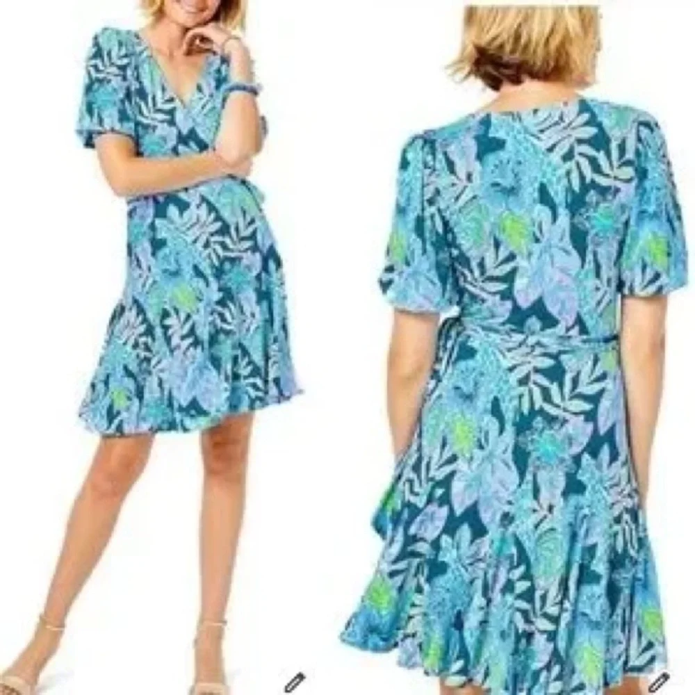 Lilly Pulitzer Kessler Wrap Dress, Size Large - Picture 5 of 7